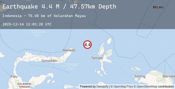 Map of Northern Molucca Sea