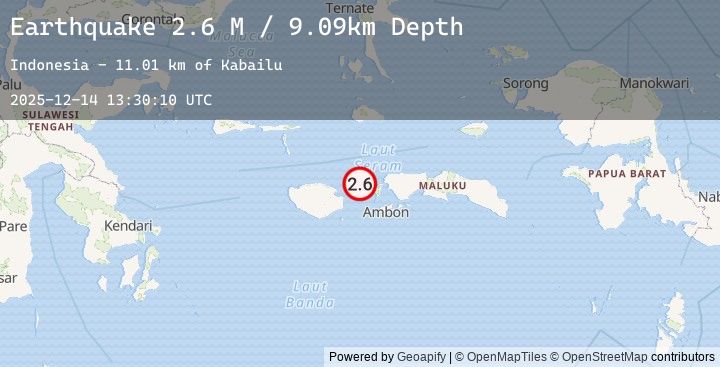 Map of Seram, Indonesia