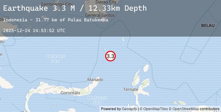 Map of Talaud Islands, Indonesia