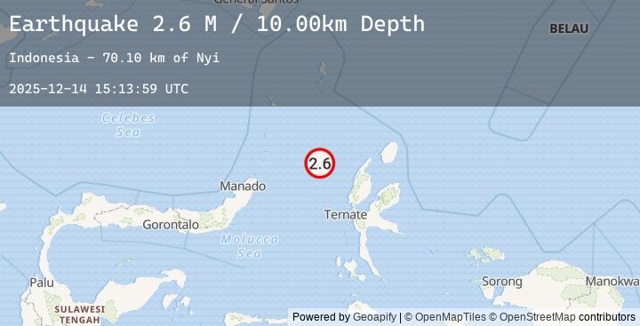 Map of Northern Molucca Sea