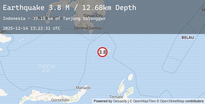 Map of Talaud Islands, Indonesia