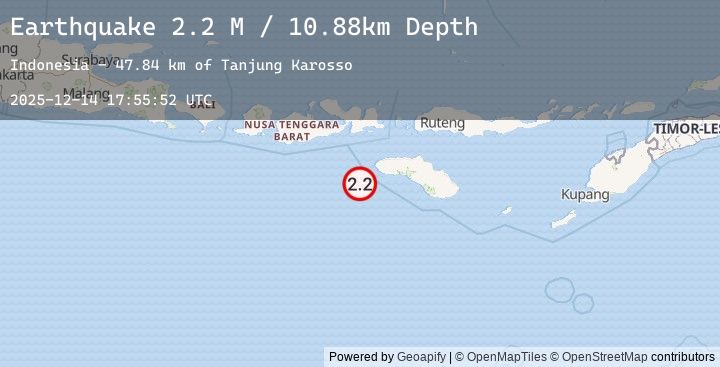 Map of Sumbawa Region, Indonesia
