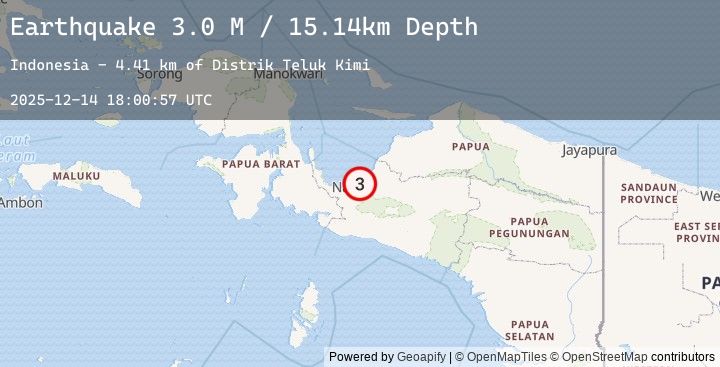 Map of West Papua Region, Indonesia