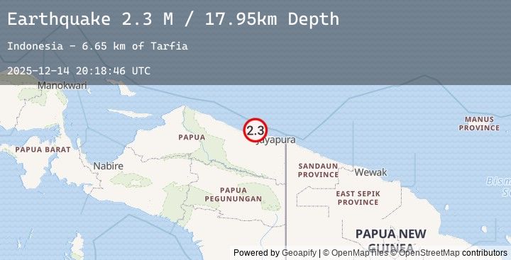Map of Near North Coast of West Papua