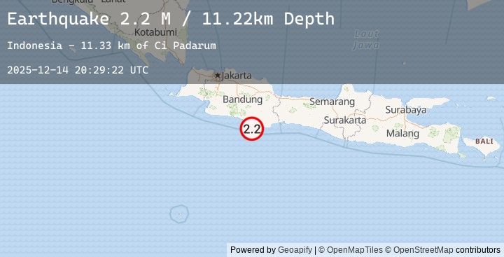Map of Java, Indonesia