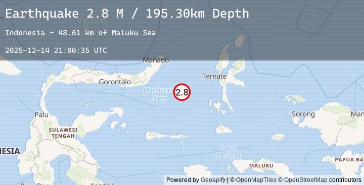 Map of Northern Molucca Sea