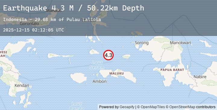 Map of Halmahera, Indonesia