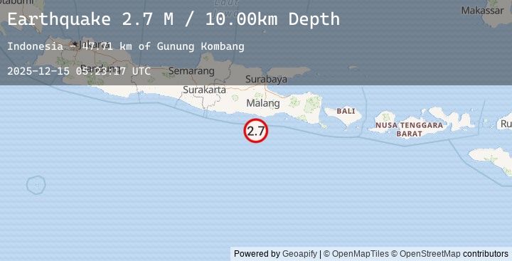 Map of Java, Indonesia