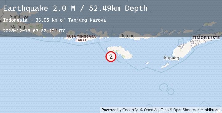 Map of Sumba Region, Indonesia