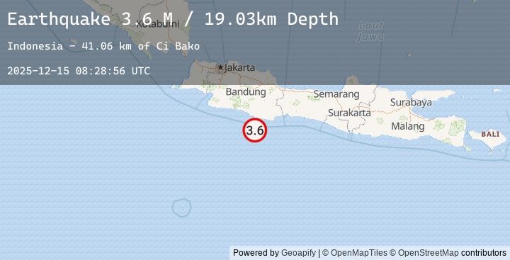 Map of Java, Indonesia