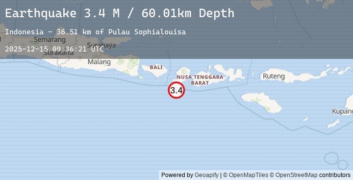 Map of Sumbawa Region, Indonesia