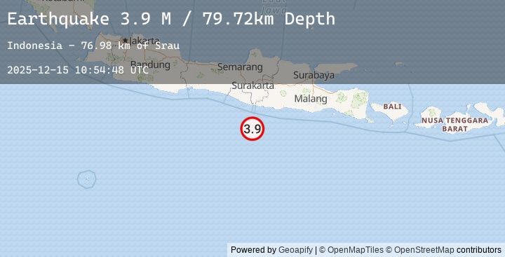 Map of Java, Indonesia