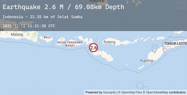 Map of Sumba Region, Indonesia