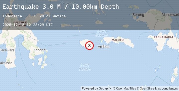 Map of Buru, Indonesia