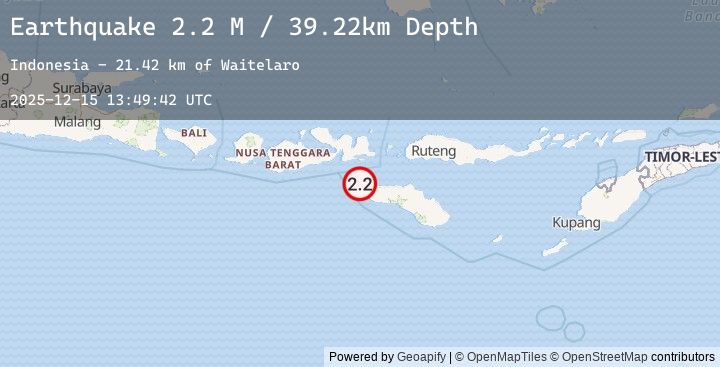 Map of Sumbawa Region, Indonesia
