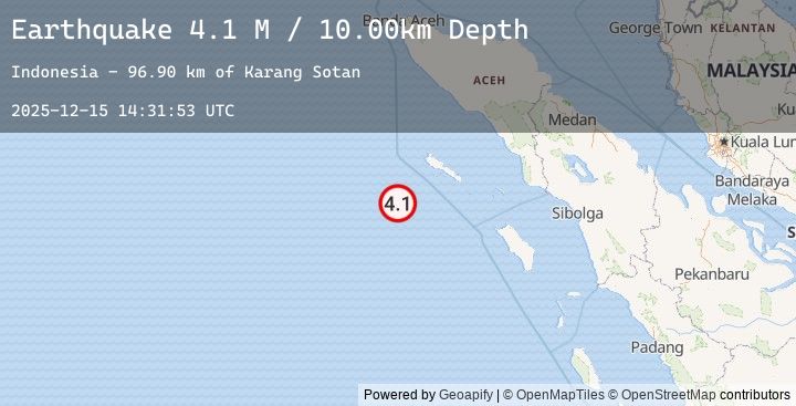 Map of Off West Coast of Northern Sumatra