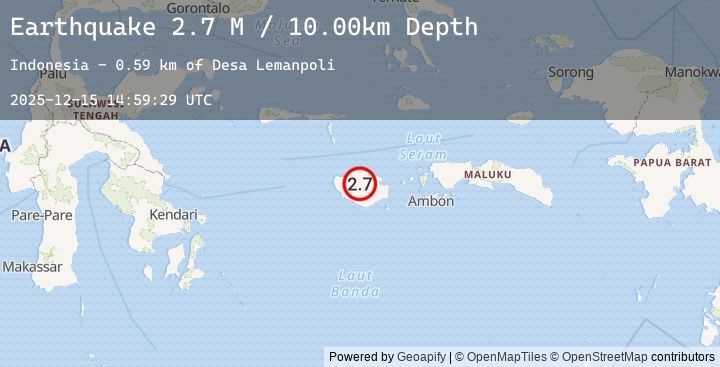 Map of Buru, Indonesia