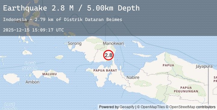 Map of West Papua Region, Indonesia