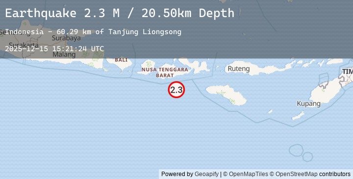 Map of Sumbawa Region, Indonesia