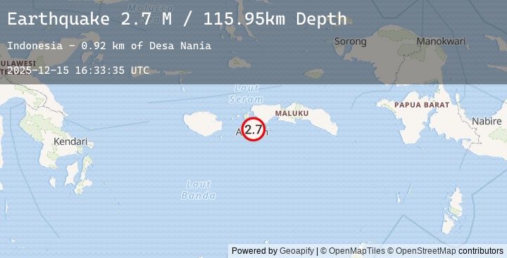 Map of Seram, Indonesia