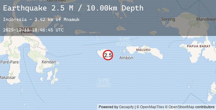 Map of Buru, Indonesia