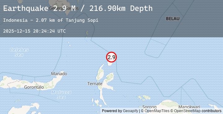 Map of Halmahera, Indonesia