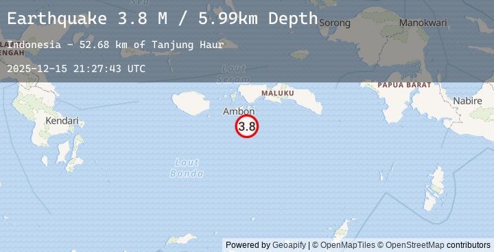 Map of Seram, Indonesia