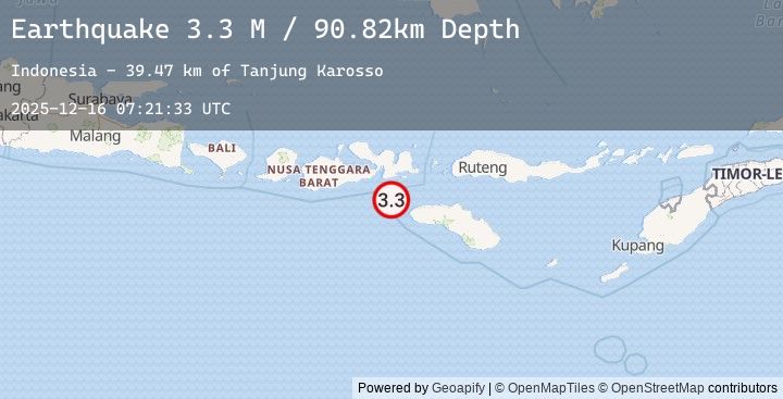 Map of Sumbawa Region, Indonesia