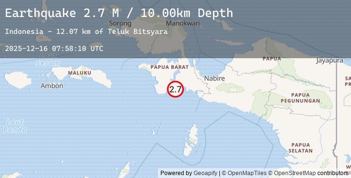 Map of West Papua Region, Indonesia