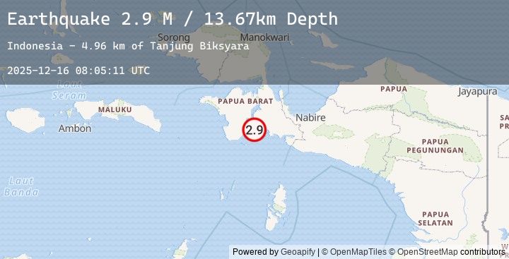 Map of West Papua Region, Indonesia