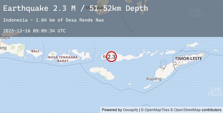 Map of Flores Region, Indonesia