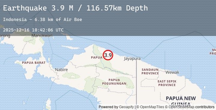 Map of Near North Coast of West Papua