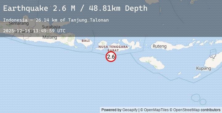 Map of Sumbawa Region, Indonesia