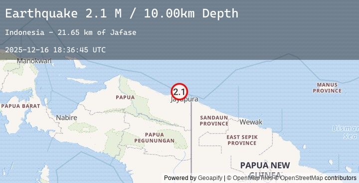 Map of Near North Coast of West Papua
