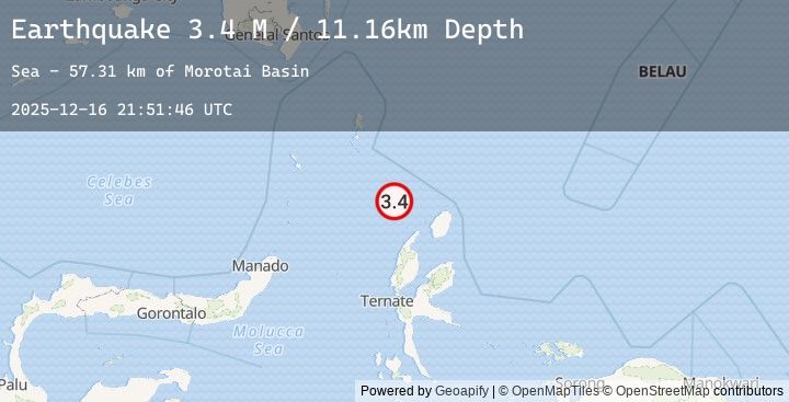 Map of Northern Molucca Sea
