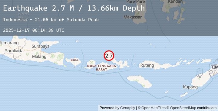 Map of Bali Sea
