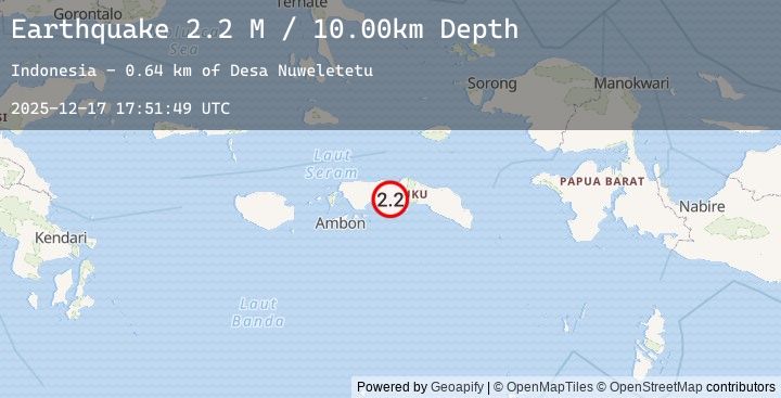 Map of Seram, Indonesia