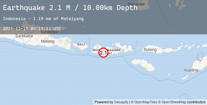 Map of Sumbawa Region, Indonesia