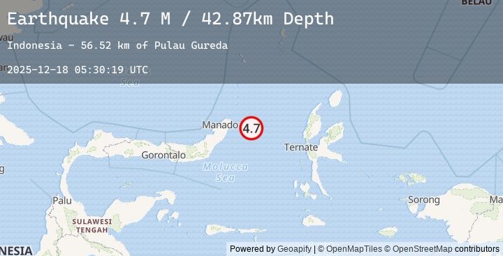 Map of Northern Molucca Sea