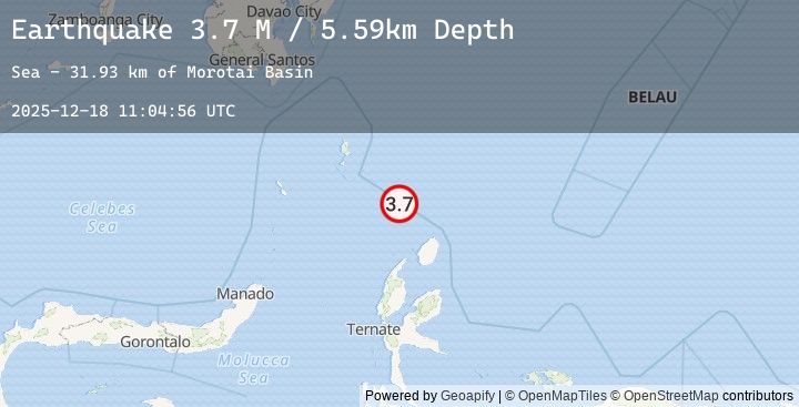 Map of Talaud Islands, Indonesia