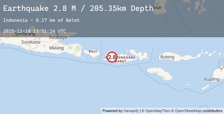 Map of Sumbawa Region, Indonesia