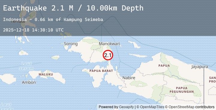 Map of West Papua Region, Indonesia