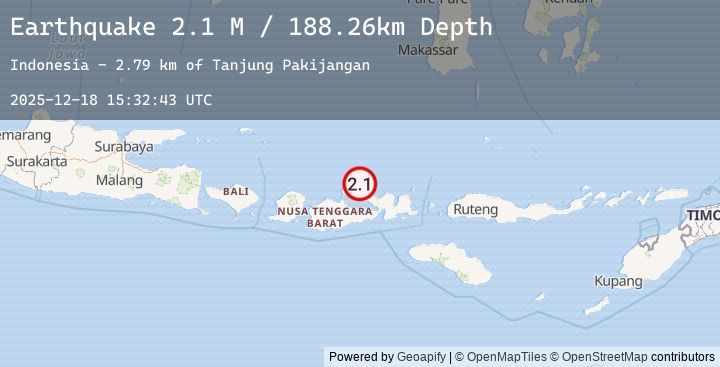 Map of Sumbawa Region, Indonesia