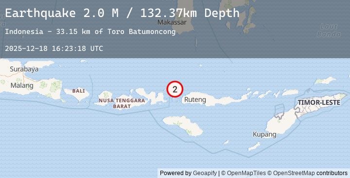 Map of Flores Region, Indonesia