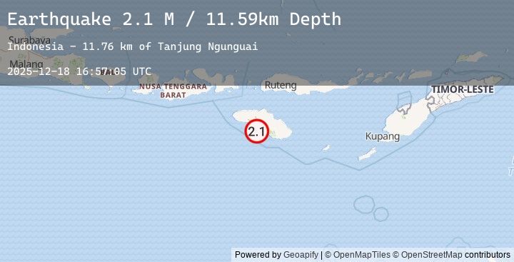 Map of Sumba Region, Indonesia