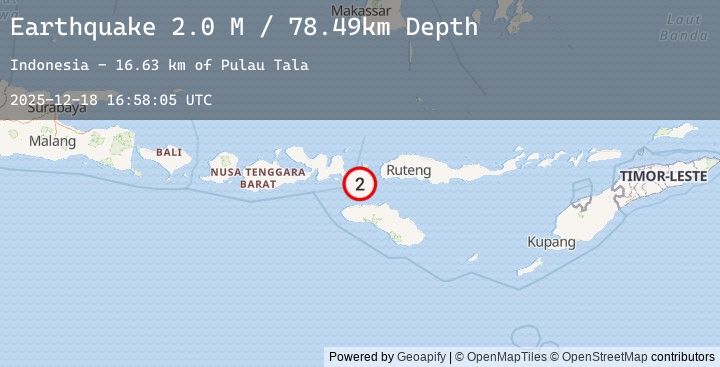 Map of Flores Region, Indonesia