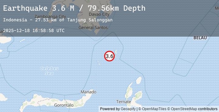 Map of Talaud Islands, Indonesia