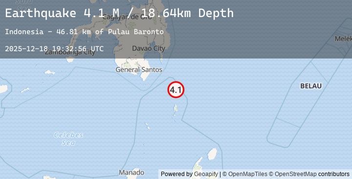 Map of Mindanao, Philippines