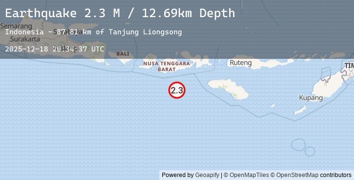 Map of Sumbawa Region, Indonesia