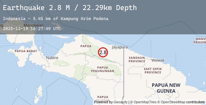 Map of Near North Coast of West Papua